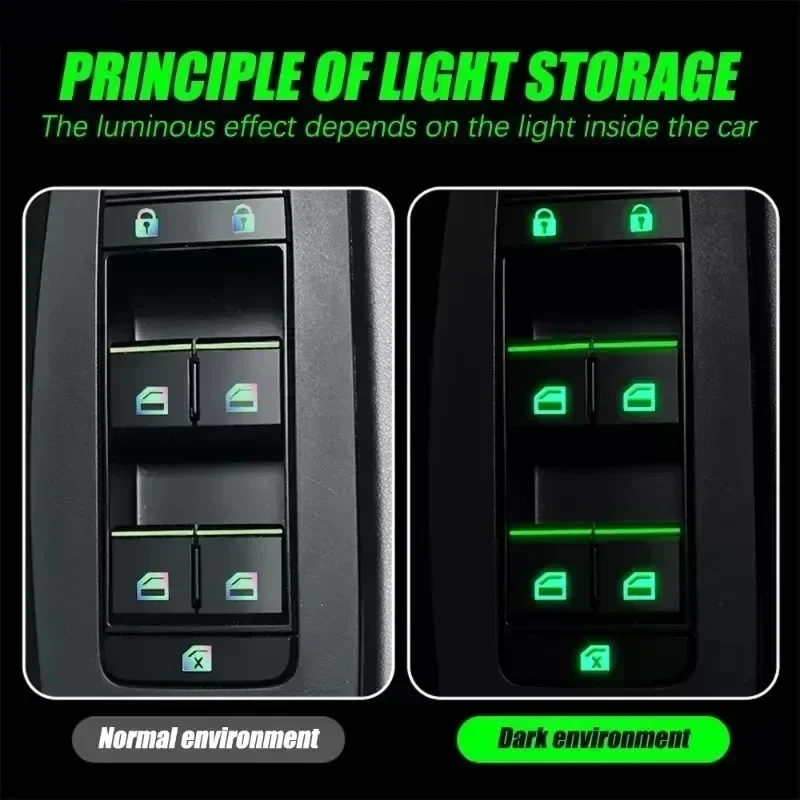 Car Accessories Quotes - 1 Set Glow-in-the-Dark Car Button Stickers