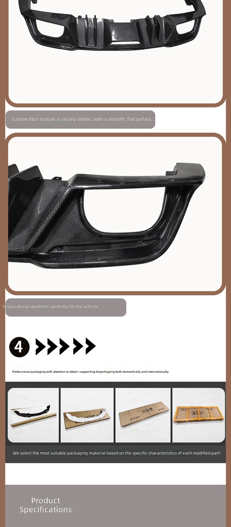 Carbon Fiber Rear Lip For 2018 - Car Accessories Lipa review and price