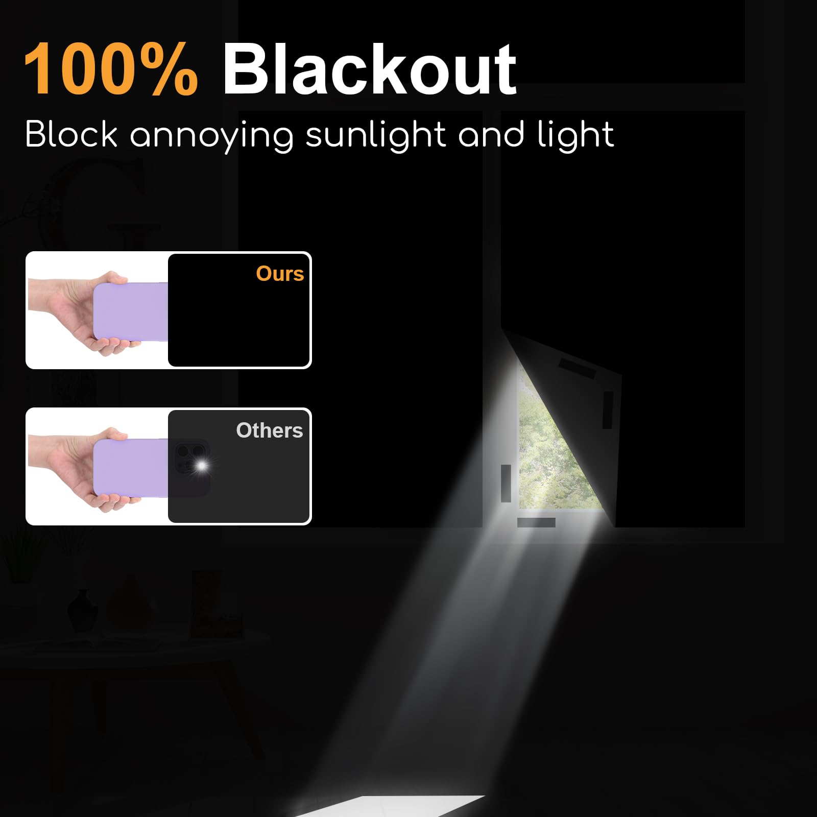 100% Blackout Curtain Darkest  - Tinted Window Film review and price