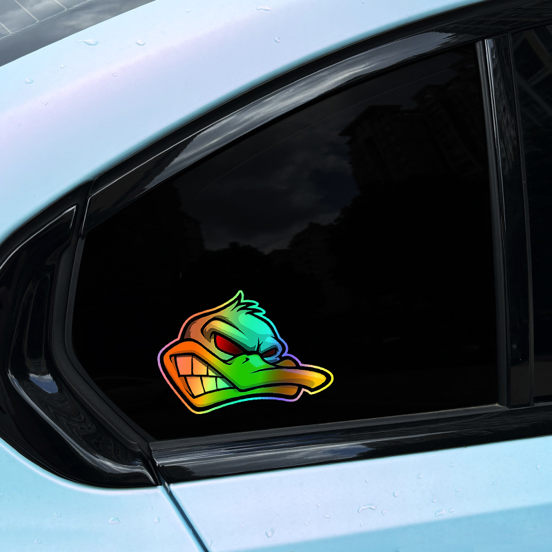 1PC Funny Cartoon Angry Duck H - Car Accessories Quotes review and price